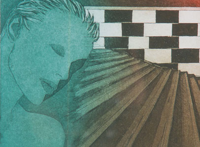 La scala della vita - acquatinta - 1987