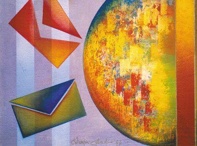Fuoco - olio su tela - cm 50 x 70 - 1996