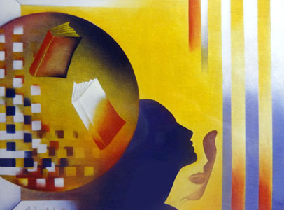 Universo - olio su tavola - cm 120 x 80 - 1995