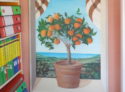 Trompe l'oeil - tecnica mista