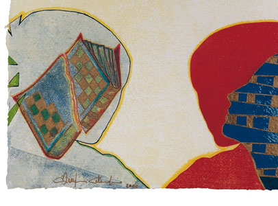 Dialogo - tecnica mista su carta - 2000